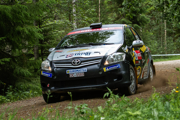 Asseri Lindroos Jyväskylän SM-rallin EK3:lla. Kuva: Eija Vuollet